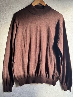 Mercer Street Studio Chocolate Brown Mockneck Sweater